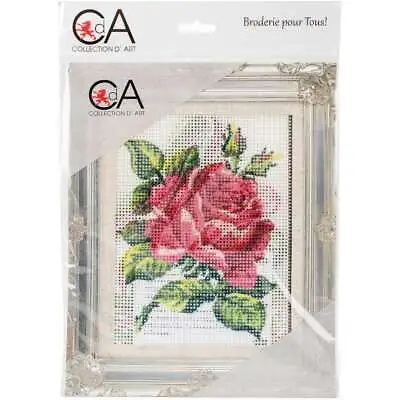 $14.62 • Buy Collection D'Art Stamped Needlepoint Kit 20X25cm Red Rose 499994382993