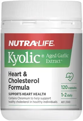 Kyolic Aged Garlic Extract Heart & Cholesterol Formula 120 Caps Nutra-Life • $60.23