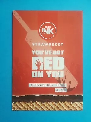 £1.50 • Buy BEER INK Brewery YOU'VE GOT RED ON YOU Real Ale Beer Pump Clip Badge Yorkshire