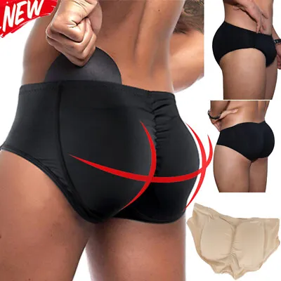 Mens Padded Briefs Hip Butt Lifter Shorts Bum Panty Underwear Shaper Enlarge Pad • $6.79