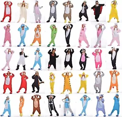 Unisex Adult Kids Animal Onsie9kigurumi Pyjamasfancy Dress Onesie19 Sleepwear Uk • £19.43