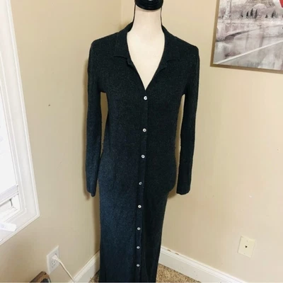 $20 • Buy Zara Ribbed Sweater Dress Button Up Womens Small 