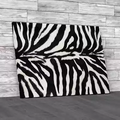 Zebra Fur Canvas Print Large Picture Wall Art • £21.95