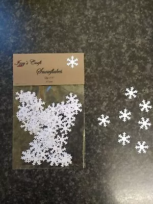 100 Small Snowflakes Christmas Crafts Card Making Decorations Winter Card Making • £1.89