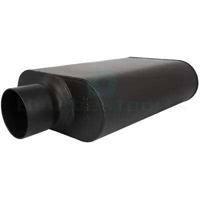 3  Inlet Outlet Black Chambered Muffler Silencer Aluminized 20  Overall • $44.74