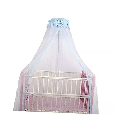  Breathable Crib Netting Bed Curtains Canopy For Kids Blue Mosquito Net • $43.18