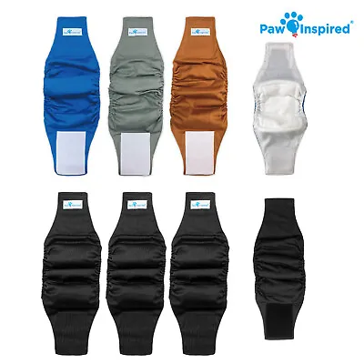 Paw Inspired Reusable Washable Male Dog Wraps Belly Band For Male Dog Diapers • $21.99