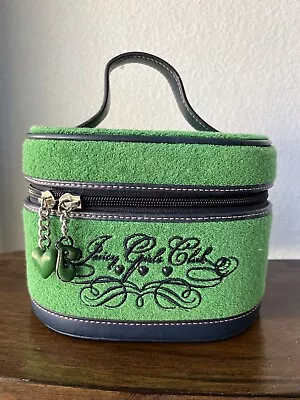 Vintage JUICY COUTURE Cosmetic Travel Case Makeup Bag Green & Navy • $99