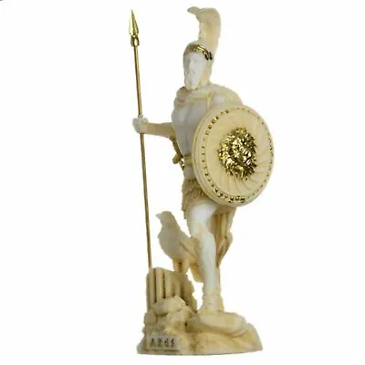 Ares Mars God Of War Zeus Son Roman Statue Alabaster Gold Tone 6.3  • $40.90