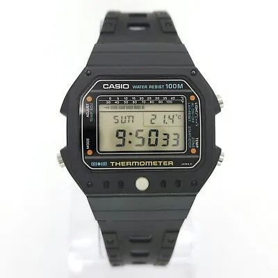 Nos Casio Ts-1000 Thermometer  Senna  Wr 100m Vintage Digital Watch Japan 1982 • £1000