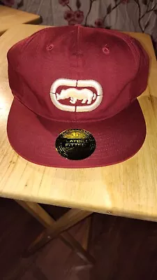 Ecko Unltd Ball Cap Hat Fitted S/M Baseball Hat Burgundy Red • $10