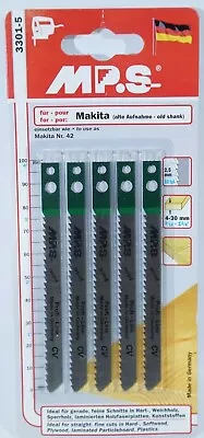 MPS Jigsaw Blade Fine Cut 30mm 3301-5 Old Makita 2 Hole Fitting Pack Of 5 • $23