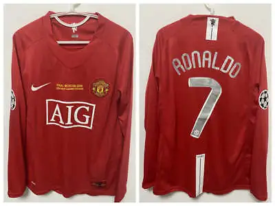 Cristiano Ronaldo #7 CR7 Manchester United 07/08 Home Premium Retro Long Jersey • $67.99