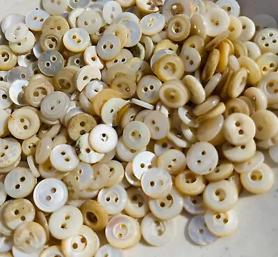 Lot Of 175+ Vintage Tiny Small Mother Of Pearl MOP Buttons Doll Clothes Cute!! • $0.99