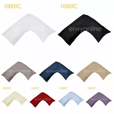 Multi Colour 1000TC Egyptian Cotton V Shaped/ Tri /Boomerang Pillowcases  • $26.99