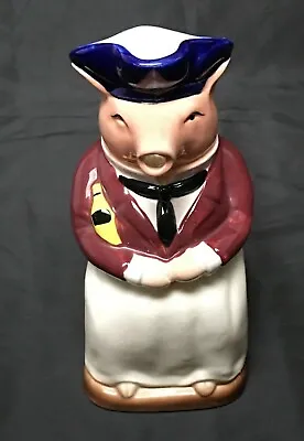 Vintage Majolica French Head-waiter Ceramic Pig Pitcher Made In Japan • $17.47