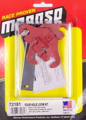 $14.99 • Buy Moroso Spark Plug Wire Holder 72181 7-9mm Bolt-to-Valve Cover Red Plastic