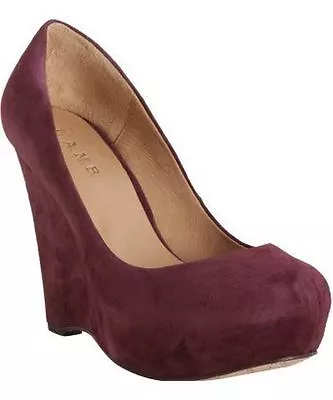 L.A.M.B X GWEN STEFANI Shoes PLATFORM Wedge BURGUNDY ( 10 ) • $152.64