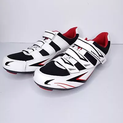 Venzo MX Three Strap Size 14.5 Mens Cycling Bicycle Bike Shoes Black White Red • $17.97