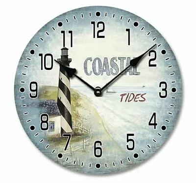 Lighthouse Design Clock In Presentation Box * 20 Cm Diameter * 2 Designs • £10.50