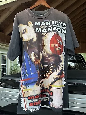 Vintage MARILYN MANSON Bootleg Mexican T Shirt 90s RESURRECCION XL RARE🎸🤘🇲🇽 • $400