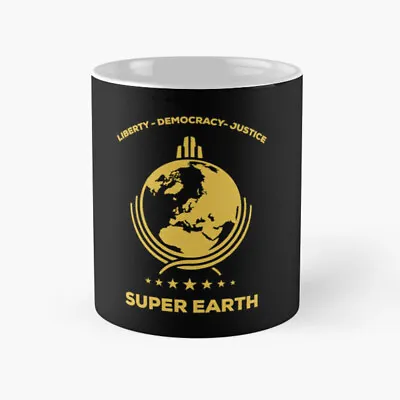 Super Earth Coffee Mug 11 Oz 15 Oz Mug Helldivers Mug Libertea Democracy • $15.99