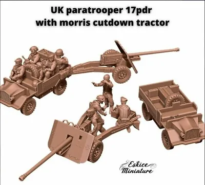 Ww2 British Paratroopers 17 Pndr Full Set Soldiers 1/35th Resin Printed • £70