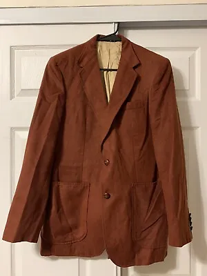 The Gallery By Hagger Mens Dress Vicuna Soft Velvet Suit Coat Jacket 38 L *Rare* • $195