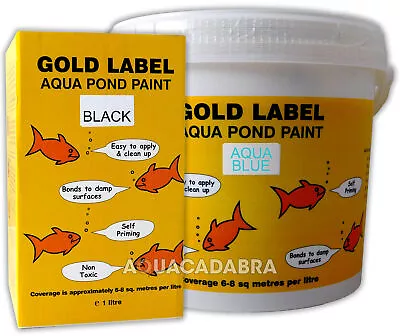£144.99 • Buy Gold Label Pond Paint Sealer 1l 2.5l 5 L Black Clear Aqua Blue Safe Fish Koi