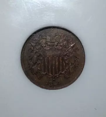 1864 Two Cent Coin 2¢- Nice Coin • $3.25