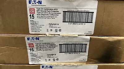 Eaton CH 15A Arc Fault/Ground Fault Circuit Breaker CHFAFGF115 • $31.70