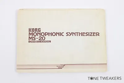 KORG MS20 OWNERS MANUAL Monophonic Synthesizer Book Owner VINTAGE GEAR DEALER • $99.99