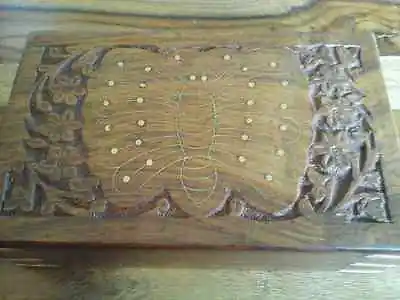 Sheesham Wood Tarot Card Box  With Butterfly Carving Or Floral Patterned • £12.50