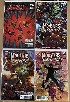 Avengers Vol 6 #1.MU & Monsters Unleashed Vol 2 #1-3 *2017 * Marvel * 4 Comics • $13.99