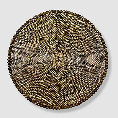 $49 Calaisio Brown Bead-Rimmed Placemat • $15.98