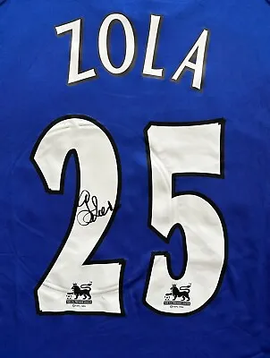 £249.99 • Buy Gianfranco Zola Hand Signed Chelsea 1999/2000 Shirt + Exact Proof + Coa 2