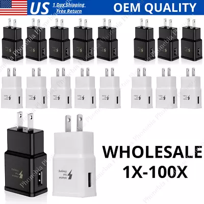 Wholesale Bulk Adaptive USB Fast Wall Charger Power Adapter For Samsung US Block • $7.58