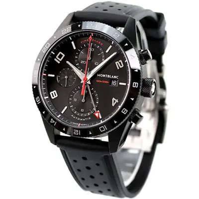 MONTBLANC TIMEWALKER 116101 Chronograph Automatic Watch All Black Rubber Band • $2579.16
