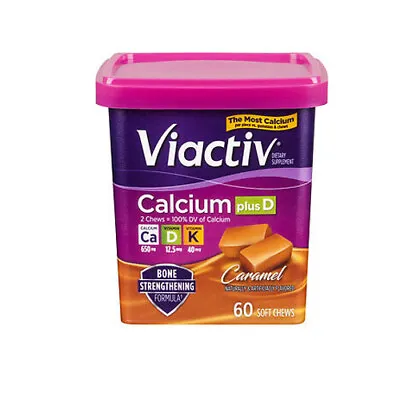 Viactiv Calcium Plus Vitamin D Soft Chews Caramel 60 Ea • $16.41
