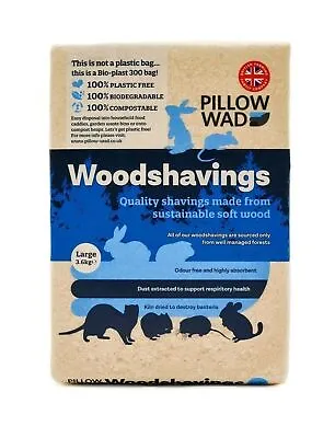Wood Shavings Hamster Bedding Small Animal Bedding 100% Biodegradable 3.6kg • £11.79