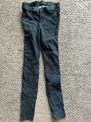 J Brand 100% Dyed Lamb Leather Skinny Jeans Pants Womens 28 Navy Blue • $51