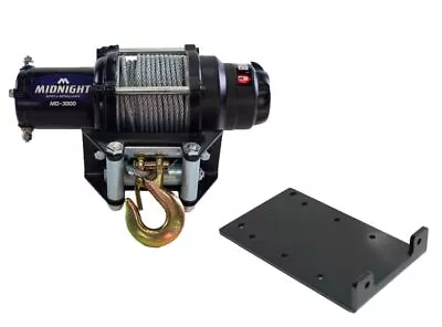 Viper 50 Ft Midnight Winch 3000 Lb Steel W/ Mount For Kawasaki Mule 4010 2009-20 • $199.98