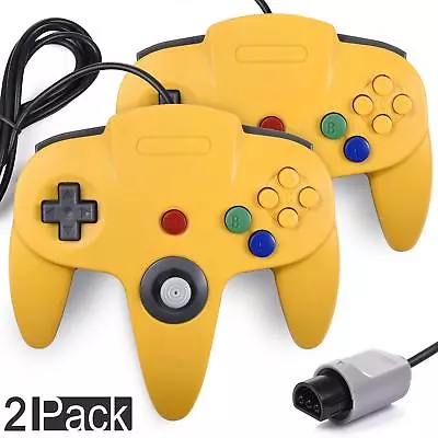 2X Classic N64 Gaming Controller Wired Gamepad Joystick For Nintendo 64 Console • $9.95