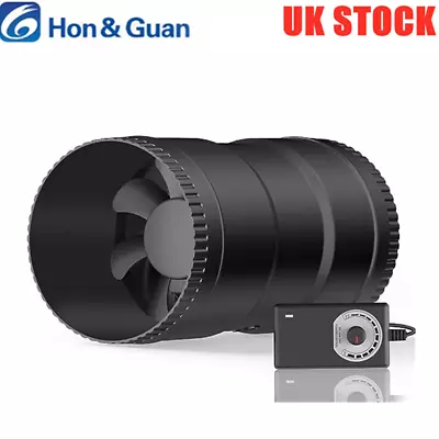 Hon&Guan 4/6 Inch Low Noise Inline Booster Duct Fan Exhaust Fan With Speed • £24.69