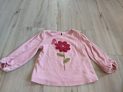 Gymboree Flower Butterfly Spring Blossoms Top Shirt Pink Long Sleeve Size 2T • $5.18