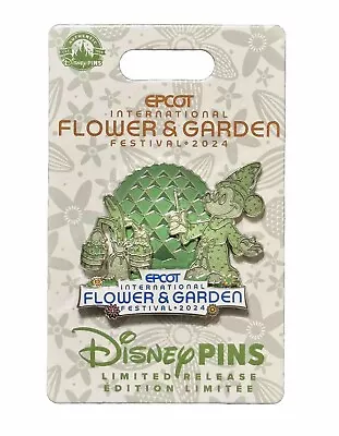 2024 Disney Parks EPCOT Flower & Garden Sorcerer Mickey Fantasia Topiary LR Pin • $16.99