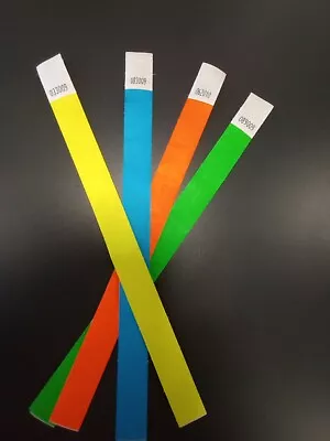 £18.75 • Buy 1000 Plain 3/4  Tyvek Paper Wristbands Events,Festivals,Parties,Schools