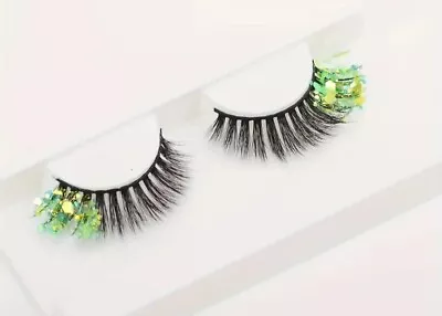 False Eyelashes (No Glue Provided) Coloured Sparkly Tips 1 Pair • £0.99