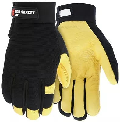 Mcr Safety 901 Mechanics Gloves MD Black/Gold 1 Pair • $9.99