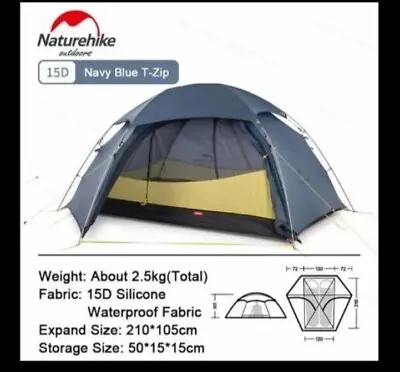 Naturehike Cloud Peak 4 Season Backpacking Tent For 2-3 Person Hiking Camping • £149